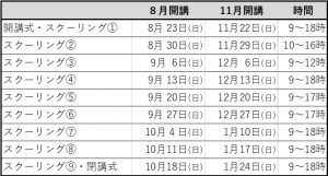 生活援助従事者研修20年度スケジュール